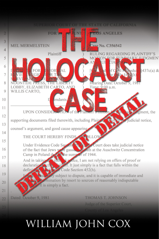 The Holocaust Case: Defeat of Denial